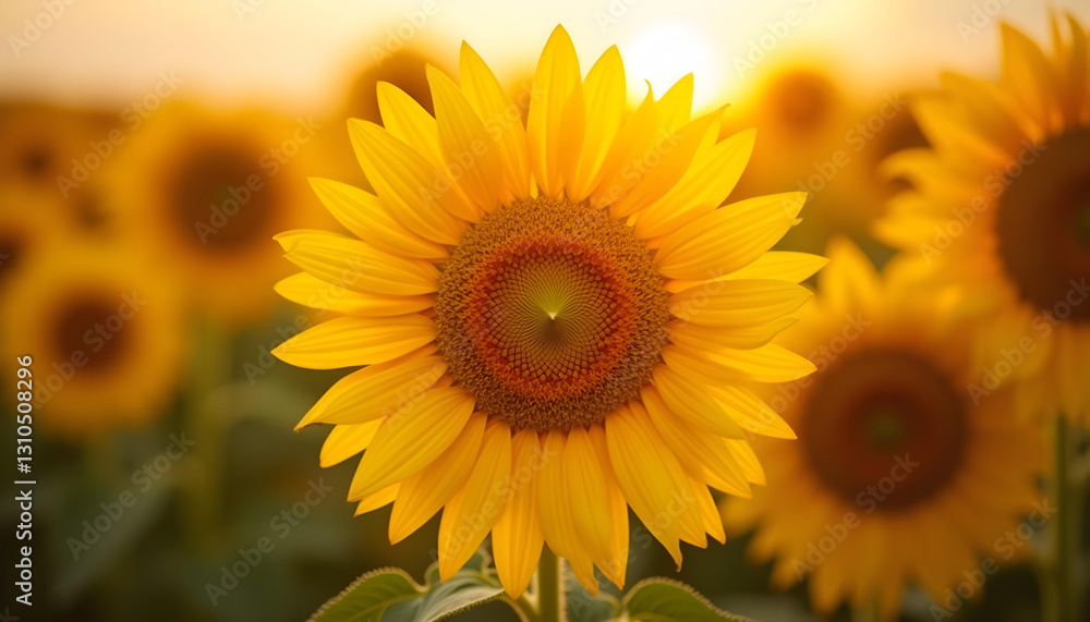 Obraz premium Sunflowers in Harmony A Deep Field Composition