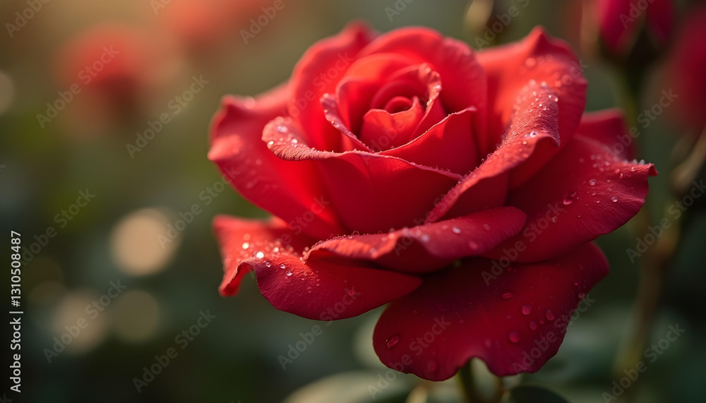 Delicate Red Rose Petals with Soft Light and Bokeh Effect Delicate Red Rose Petals with Soft Light and Bokeh Effect