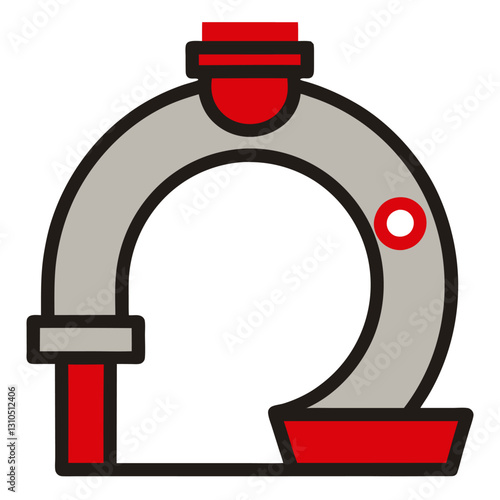 Pipe Clamp Minimalist Sketch Construction Line Art Design Vector Illustration Clipart, Minimalist pipe clamp sketch design, perfect for construction and industrial projects.