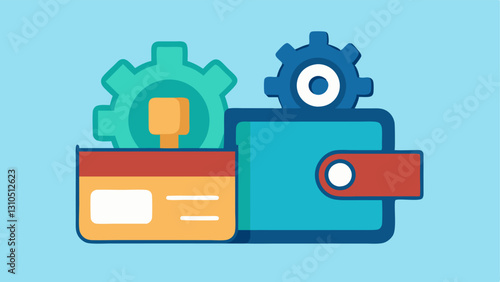 Regular Updates An illustration of a wallet alongside gears or a wrench showcasing the importance of keeping wallet software up to date to protect against vulnerabilities.