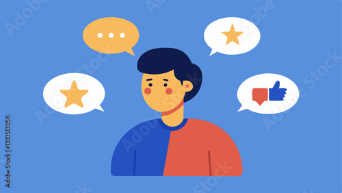 These s can be designed to visually convey the impact of fake res on consumer behavior and the challenges faced in discerning genuine feedback.