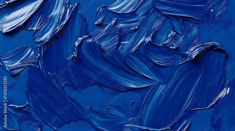 Abstract Blue Oil Painting Texture Strokes Impasto Canvas Art Abstract Blue Oil Painting Texture Strokes Impasto Canvas Art