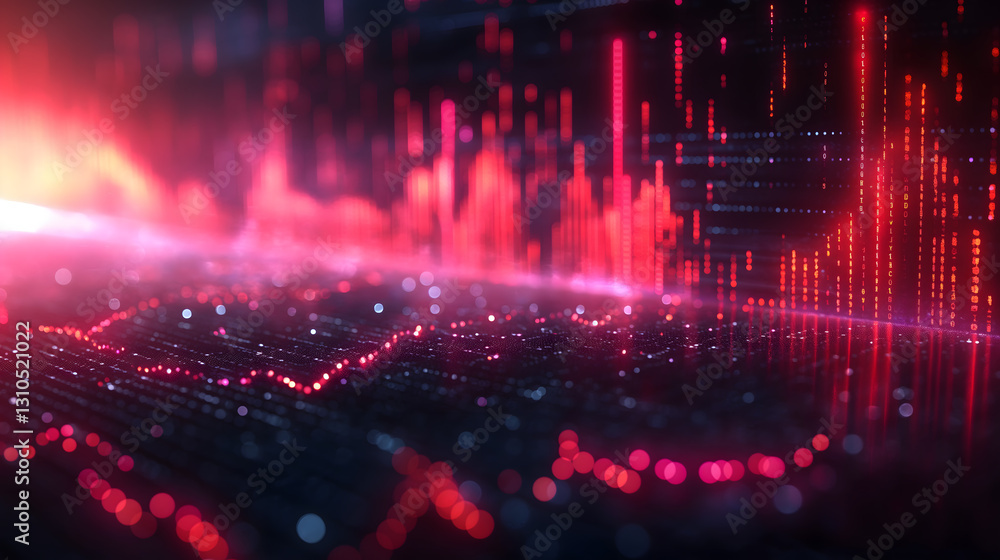 Fototapeta premium abstract background with red lights