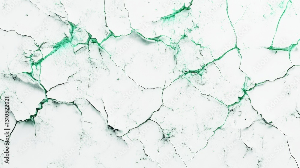 Abstract Green and White Cracked Texture Background Abstract Green and White Cracked Texture Background