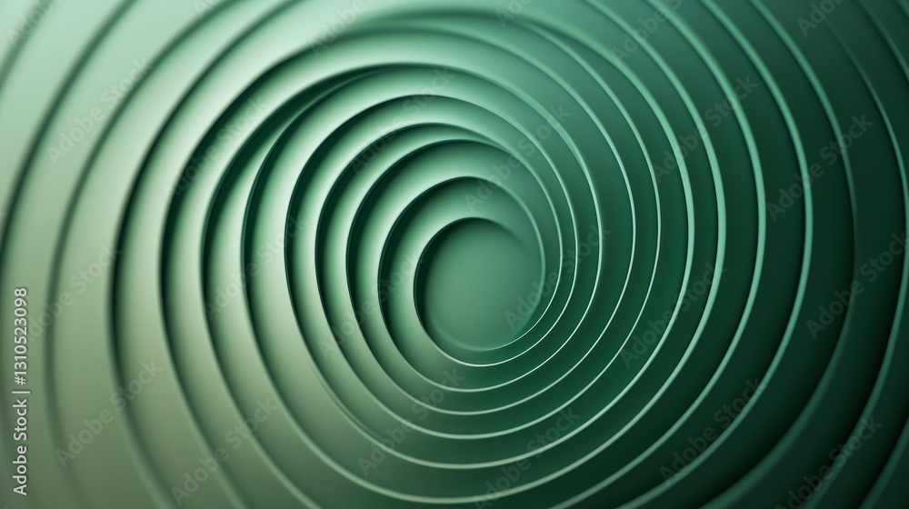 Abstract Green Spiral Background Concentric Circles Pattern Abstract Green Spiral Background Concentric Circles Pattern