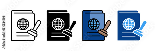 Backpack  Icon Set Multiple Style Collection