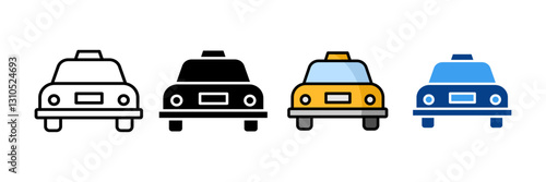 Taxi  Icon Set Multiple Style Collection