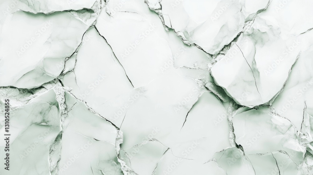 Naklejka premium Abstract White and Green Cracked Paper Texture Background