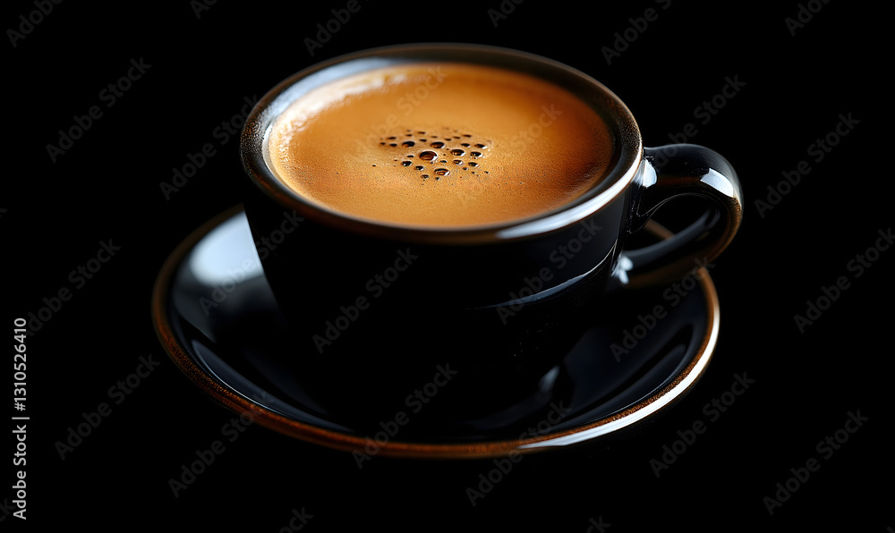 Elegant Black Coffee Cup on a Dark Background