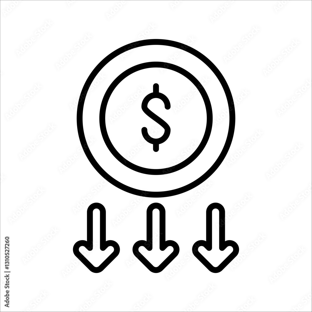 cost Icon Symbol isolated white background. vector illustration. color editable. cost Icon Symbol isolated white background. vector illustration. color editable.