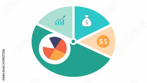 Investment Breakdown A pie chart that illustrates different areas where venture capital is allocated such as product development marketing and hiring.