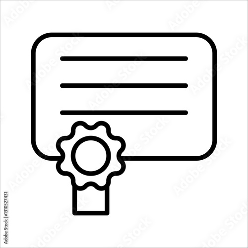 debenture Icon Symbol isolated white background. vector illustration. color editable.