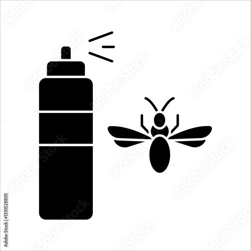 mosquito repellent Icon Symbol isolated white background. vector illustration. color editable.
