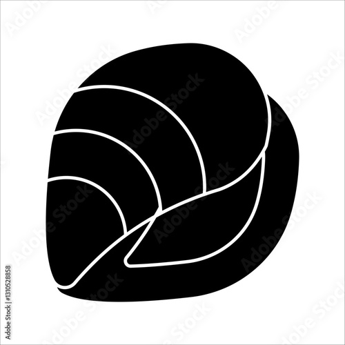 mussel Icon Symbol isolated white background. vector illustration. color editable.