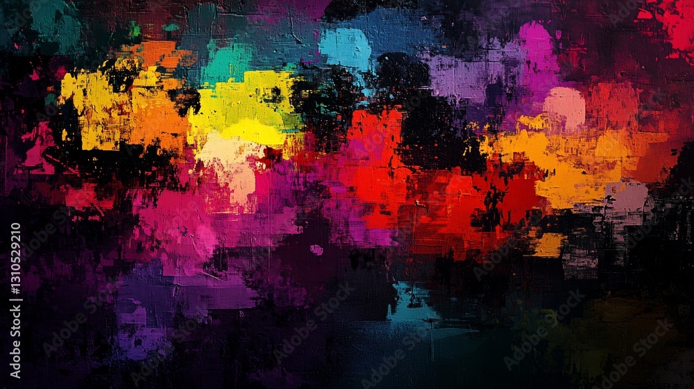 Vibrant color strokes abstract art canvas Vibrant color strokes abstract art canvas