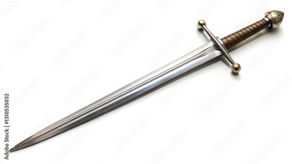Medieval Dagger on White Background Medieval Dagger on White Background