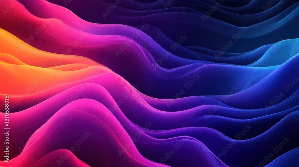 Vibrant Abstract Waves in a Mesmerizing Blend of Colors Reflecting Digital Artistry Vibrant Abstract Waves in a Mesmerizing Blend of Colors Reflecting Digital Artistry