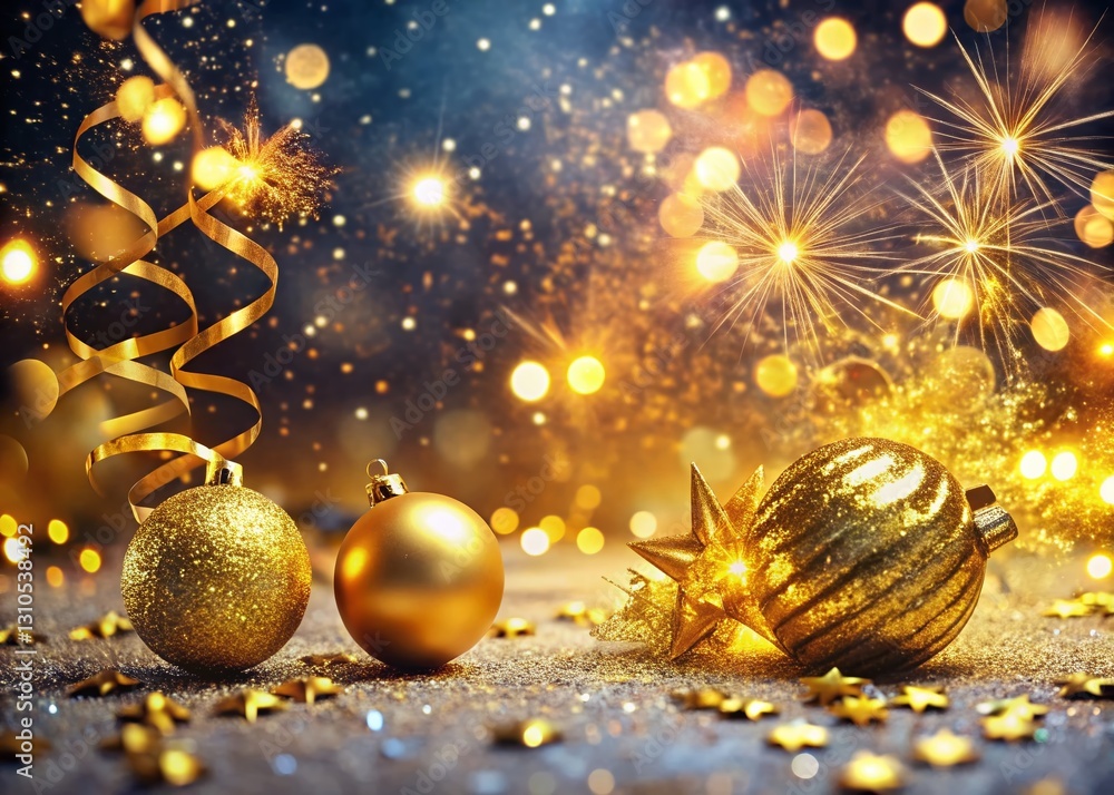 Happy New Year 2025 Golden Celebration - Festive Sparkling Decorations Happy New Year 2025 Golden Celebration - Festive Sparkling Decorations