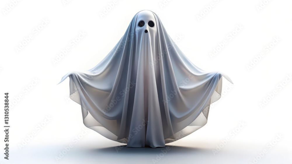 Ghost Figure, White Background Ghost Figure, White Background