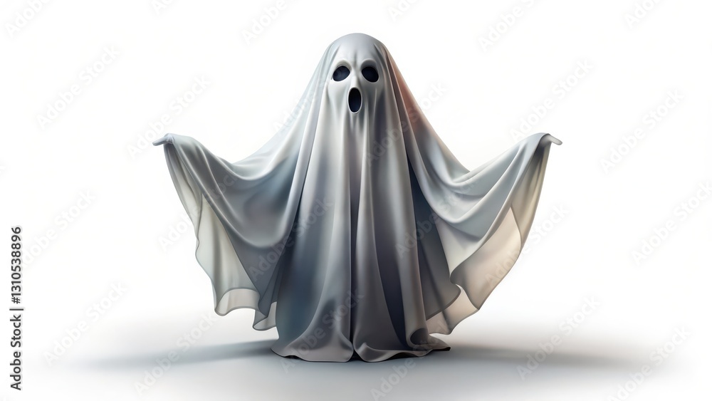 Ghost Figure, White Background Ghost Figure, White Background