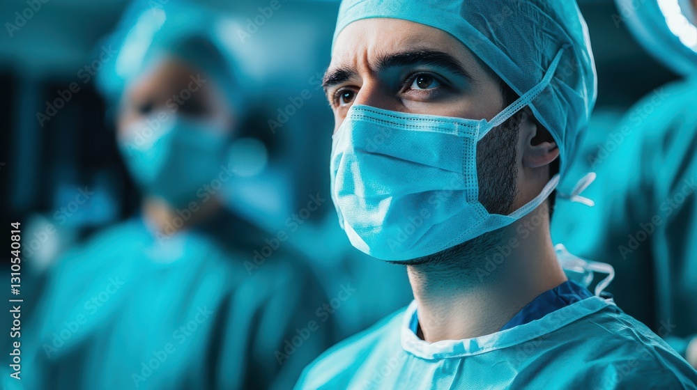 A surgeon preparing for an operation A surgeon preparing for an operation