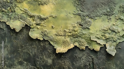 Abstract grunge texture with distressed yellow and black tones. The rough, weathered surface creates a vintage and artistic aesthetic, perfect for backgrounds and creative designs.