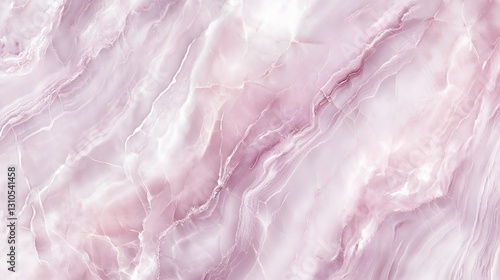 Elegant pink marble texture with natural veins and soft, flowing patterns. The polished stone surface showcases luxurious details, perfect for backgrounds, interior design, and artistic projects.