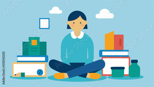 Teachers Supplies A teacher sitting on the floor of a classroom surrounded by personal supplies that were brought from home the burden on teachers to provide for their