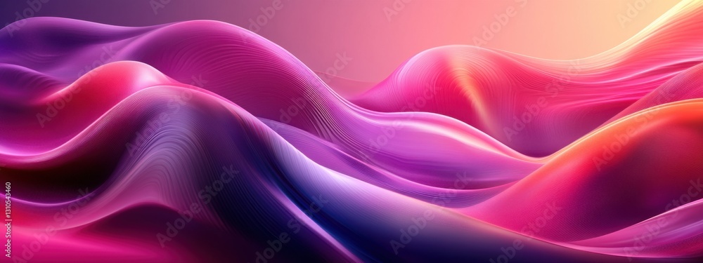 Obraz premium Vibrant Waves of Color: An Abstract Display of Fluid Forms and Harmonic Hues