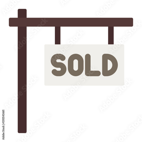 sold sign board icon