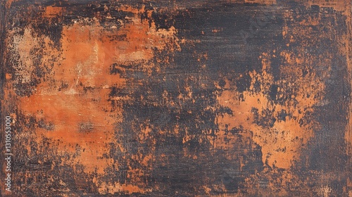Rusty orange and brown grunge texture with a distressed, weathered appearance. The rough, abstract surface creates a vintage and industrial feel, ideal for backgrounds and creative designs.