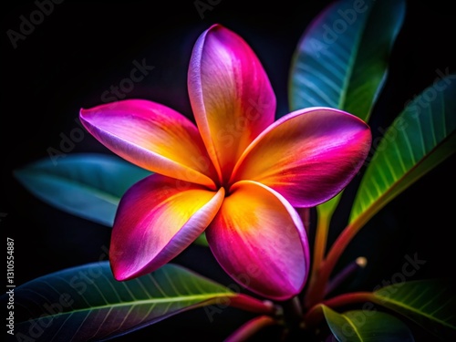 Isolated Night Blooming Plumeria Flower, High-Resolution Stock Photo