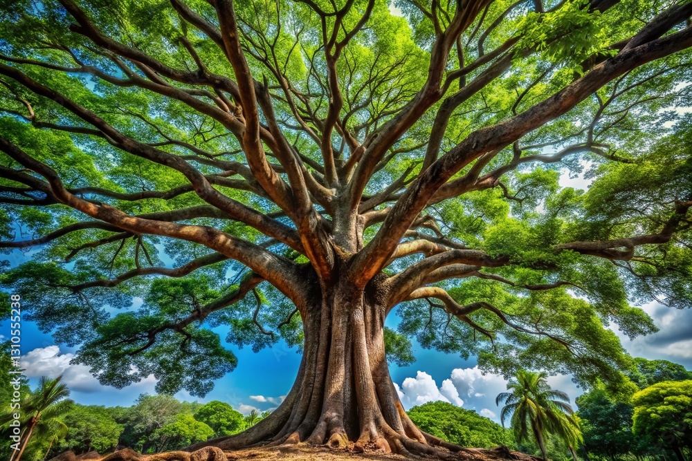 Isolated Tropical Ebony Tree: Architectural Design Element Stock Photo Isolated Tropical Ebony Tree: Architectural Design Element Stock Photo