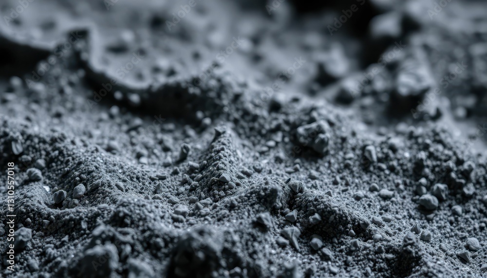 Close-up Texture of Fine Gray Sand with Rugged Terrain Features Close-up Texture of Fine Gray Sand with Rugged Terrain Features