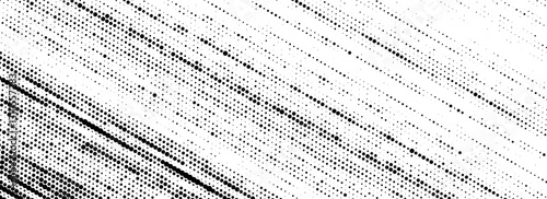 Grunge halftone diagonal scratch background. Fading grit noise texture. Dotted pop art sandy wallpaper. Retro pixel backdrop. Anime or manga style comic overlay. Vector slanted halfton glitch template