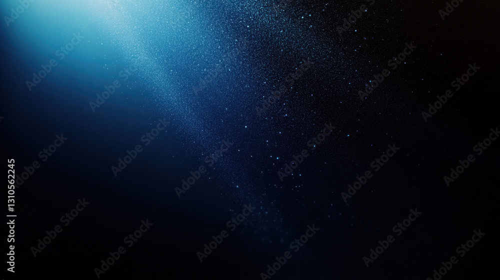 Obraz premium Dark blue gradient background, light beam on the left side, dark background