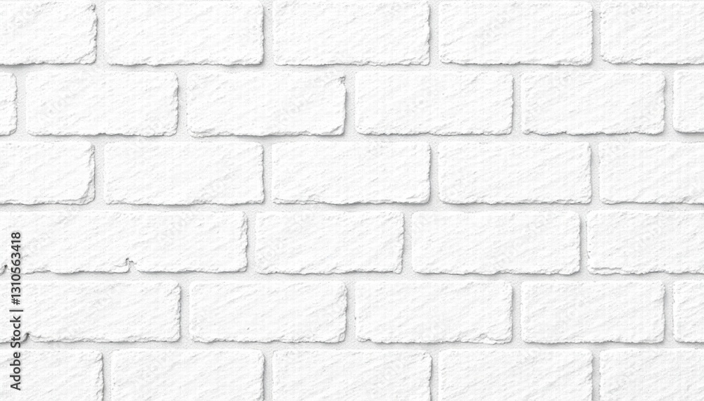 Fototapeta premium Clean white cement block wall texture, seamless background, tileable, facade, rough