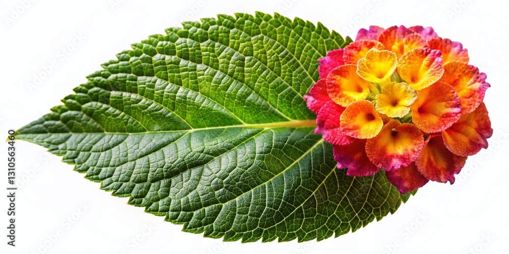 Lantana Leaf Double Exposure: Elegant Botanical Stock Photo with Clipping Path Lantana Leaf Double Exposure: Elegant Botanical Stock Photo with Clipping Path