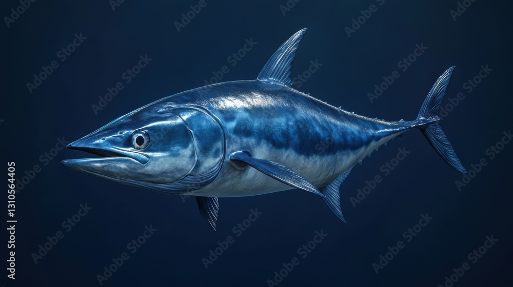 Fototapeta premium Majestic Wahoo: A Deep Ocean Jewel