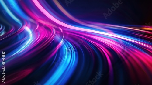 Colorful abstract light trails flowing in vibrant patterns