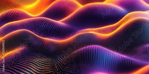 Wallpaper Mural Vibrant Abstract Waves with Neon Colors Illustrating Futuristic Concepts of Light and Texture Torontodigital.ca