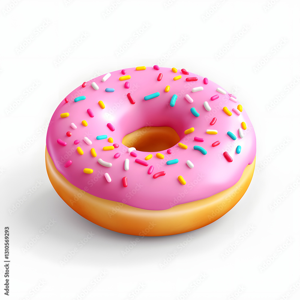 Digital technology 3d colorful cute doughnut icon Digital technology 3d colorful cute doughnut icon