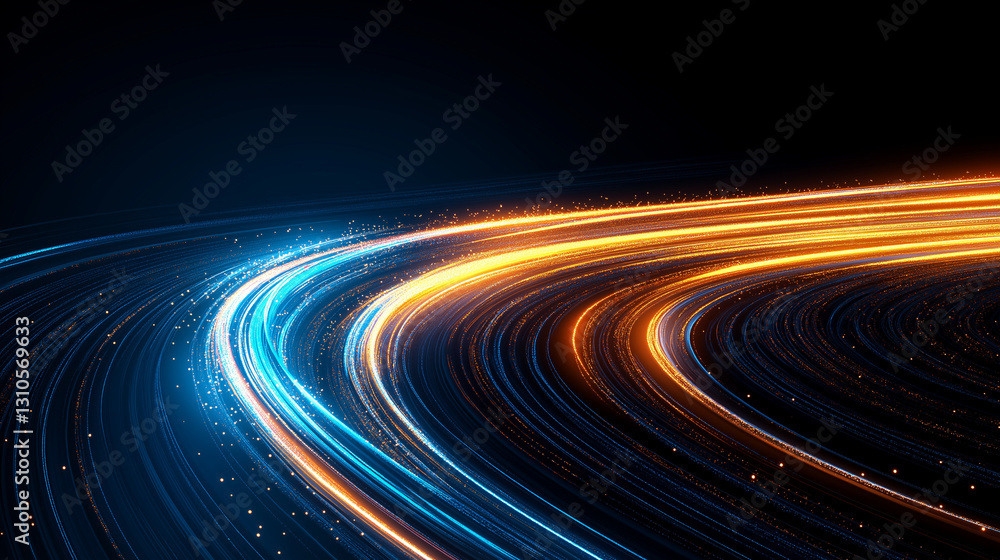 Dynamic Light Trails: Abstract trails of light streak across the frame, creating a mesmerizing display of motion, energy, and technological advancement. Dynamic Light Trails: Abstract trails of light streak across the frame, creating a mesmerizing display of motion, energy, and technological advancement.