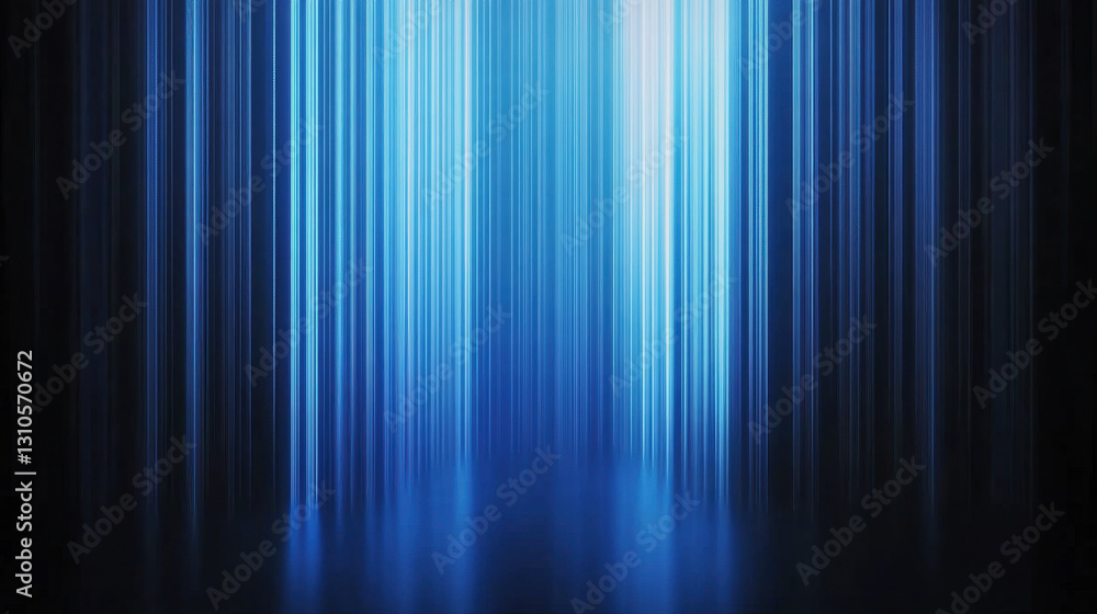 Blue vertical lines on a black background, with a gradient and blurred effect Blue vertical lines on a black background, with a gradient and blurred effect