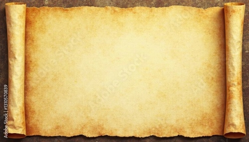 Aged, yellowed parchment; creases, folds, texture , yellowed, wallpaper, scroll
