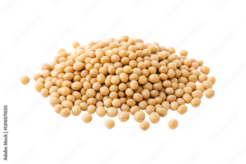 Pile of soybeans on a white background, isolated Pile of soybeans on a white background, isolated