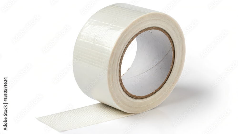 Roll of Adhesive Tape on White Background Roll of Adhesive Tape on White Background