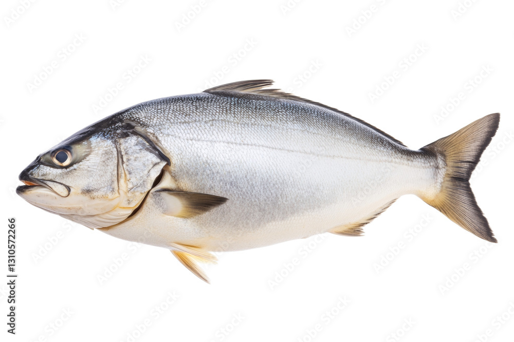 Large fish is shown on a white background, isolated Large fish is shown on a white background, isolated