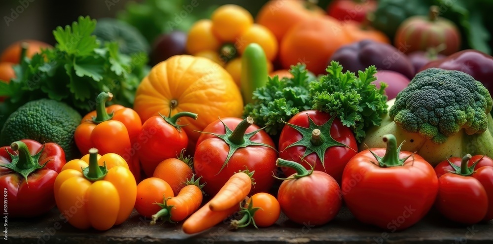 Abundant colorful autumn vegetables from local farm , harvest, vegetables Abundant colorful autumn vegetables from local farm , harvest, vegetables