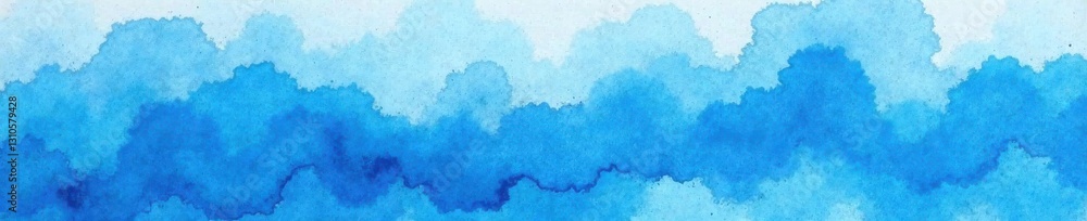 Fototapeta premium Abstract blue watercolor wash with subtle texture, hue, design